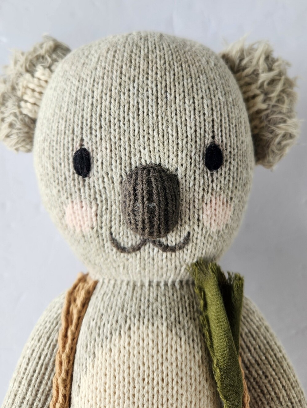 Cuddle+Kind Quinn the Koala Bear Peru Hand Made Knit Plush Stuffed Animal 13"